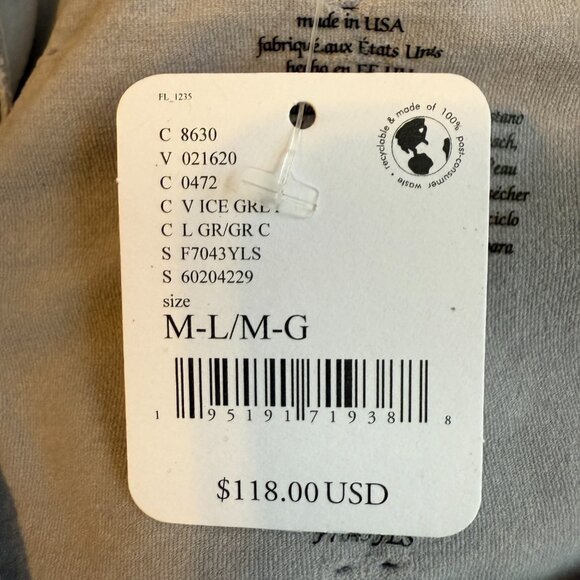 FP Movement Free People Good Karma Long Sleeve Jumpsuit Women's M/L Ice Gray NWT - Picture 16 of 16